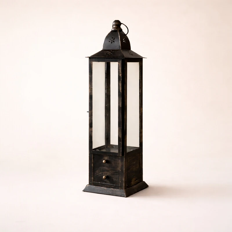 Black Metal Decorative Lantern - Image 4